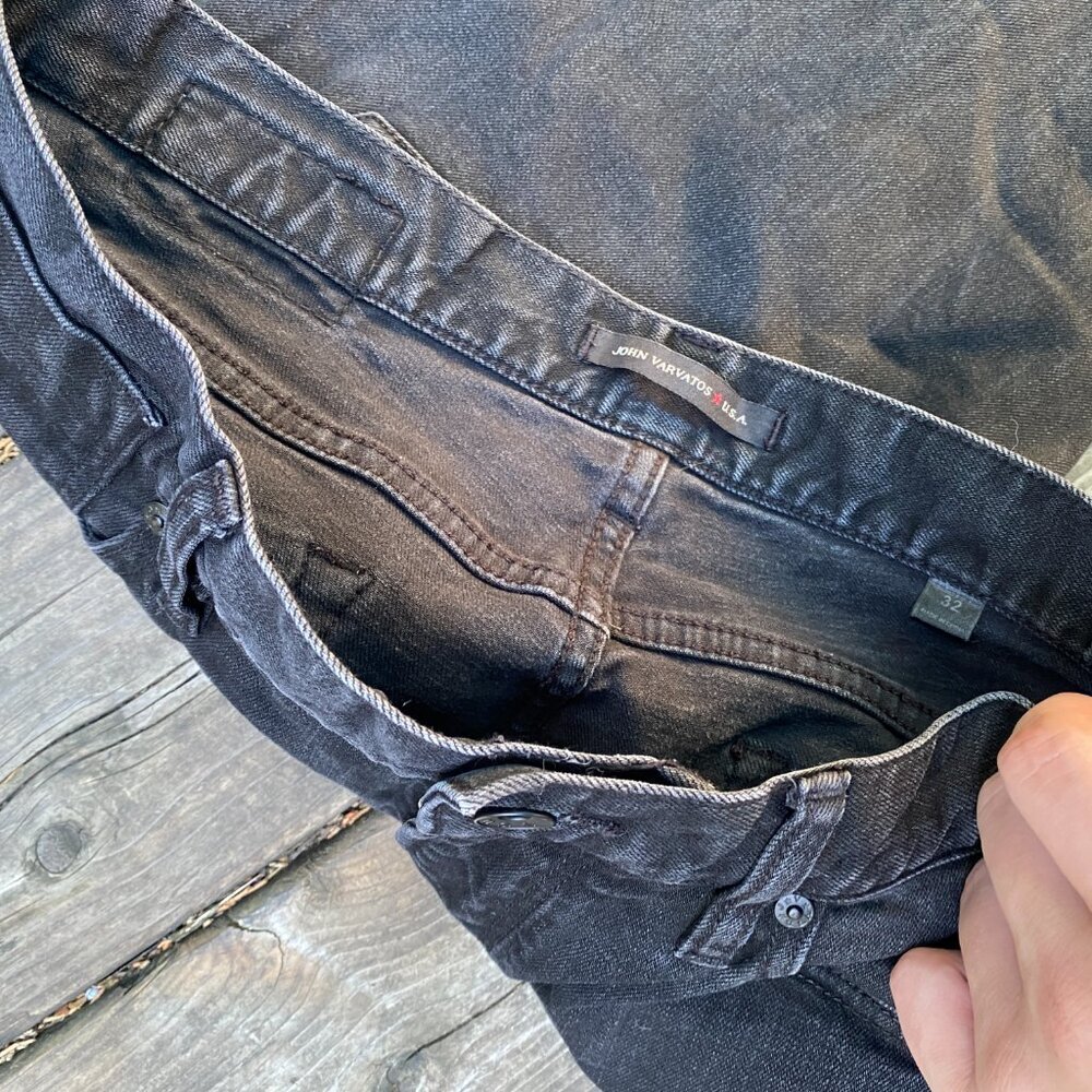 John Varvatos USA Jeans Size 32 Gray Black - Picture 5 of 8